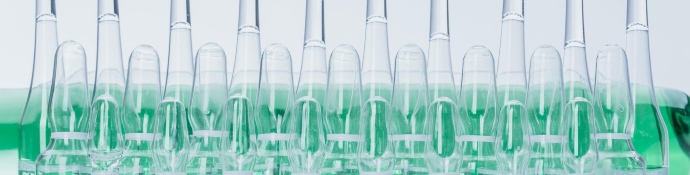 Glass medical ampoule vial for medicine